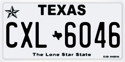 TX license plate CXL6046
