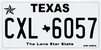 TX license plate CXL6057