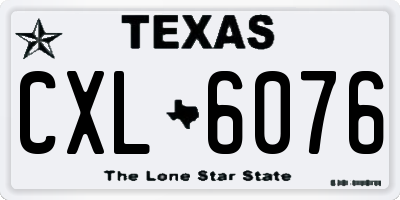TX license plate CXL6076