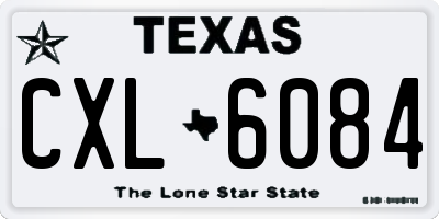 TX license plate CXL6084