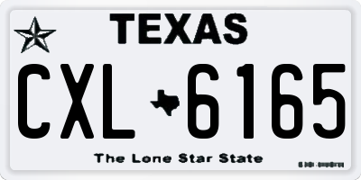 TX license plate CXL6165