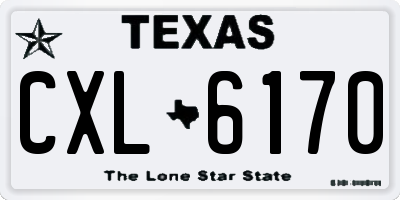 TX license plate CXL6170