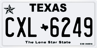 TX license plate CXL6249