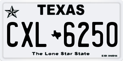 TX license plate CXL6250
