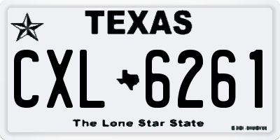 TX license plate CXL6261