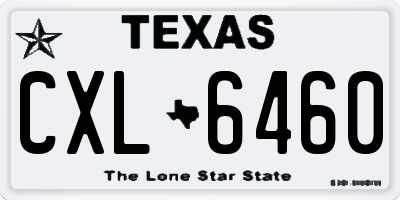 TX license plate CXL6460