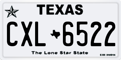 TX license plate CXL6522