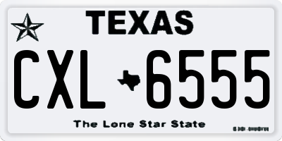 TX license plate CXL6555