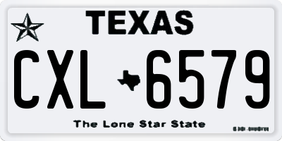 TX license plate CXL6579