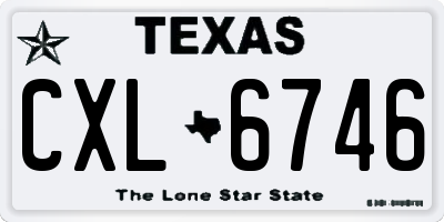 TX license plate CXL6746