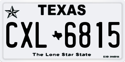 TX license plate CXL6815