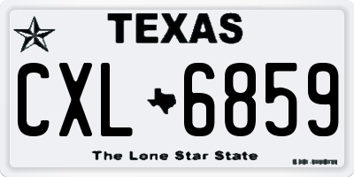 TX license plate CXL6859