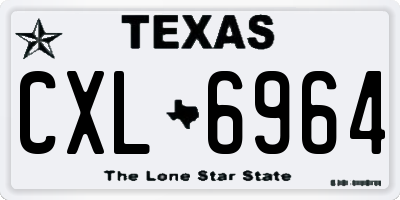 TX license plate CXL6964