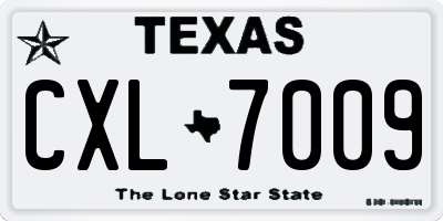 TX license plate CXL7009