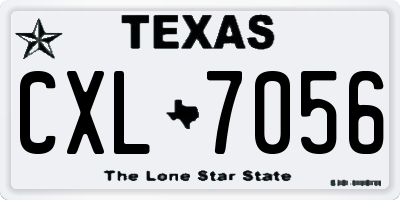 TX license plate CXL7056