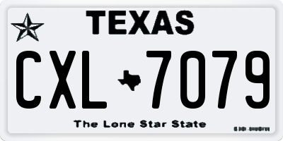 TX license plate CXL7079