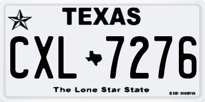 TX license plate CXL7276