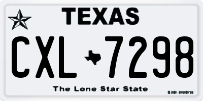 TX license plate CXL7298