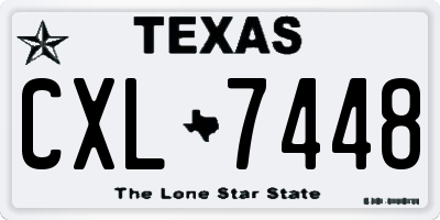 TX license plate CXL7448
