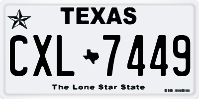 TX license plate CXL7449