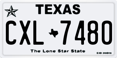 TX license plate CXL7480