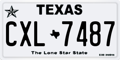 TX license plate CXL7487