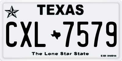 TX license plate CXL7579