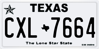 TX license plate CXL7664