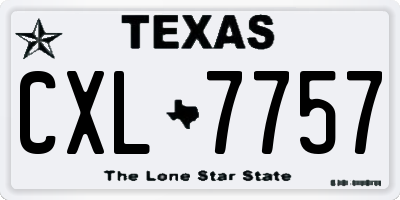 TX license plate CXL7757