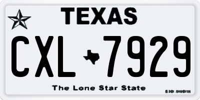 TX license plate CXL7929