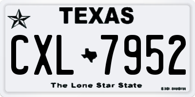 TX license plate CXL7952
