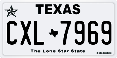 TX license plate CXL7969