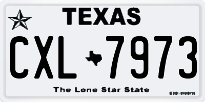 TX license plate CXL7973