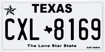 TX license plate CXL8169