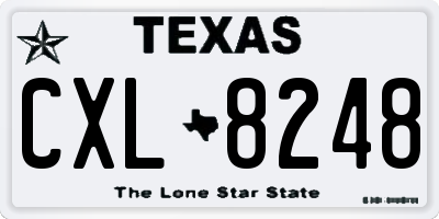 TX license plate CXL8248