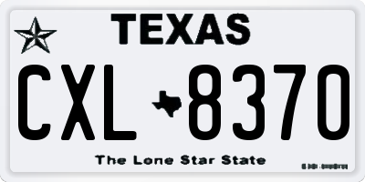 TX license plate CXL8370