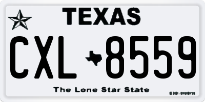 TX license plate CXL8559