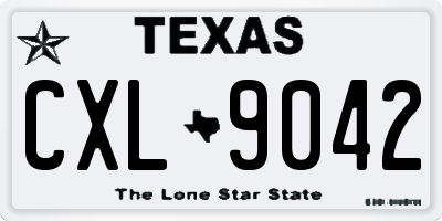 TX license plate CXL9042