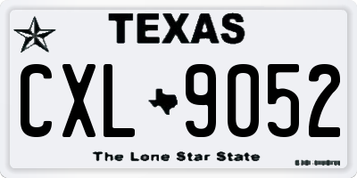 TX license plate CXL9052