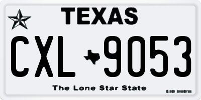 TX license plate CXL9053