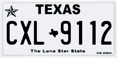TX license plate CXL9112