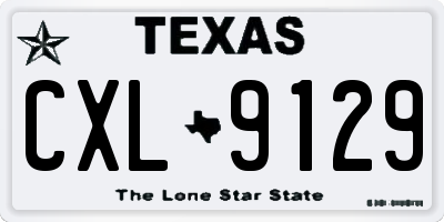 TX license plate CXL9129