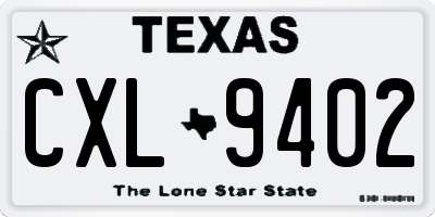 TX license plate CXL9402