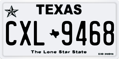 TX license plate CXL9468