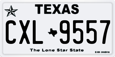 TX license plate CXL9557