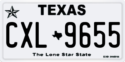 TX license plate CXL9655