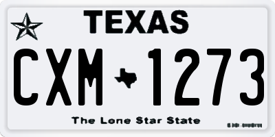 TX license plate CXM1273
