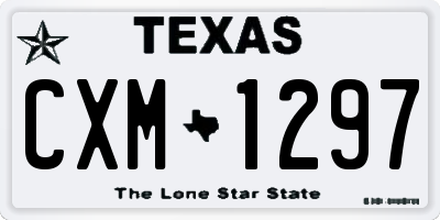TX license plate CXM1297