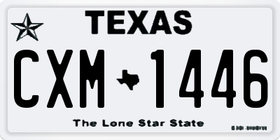 TX license plate CXM1446