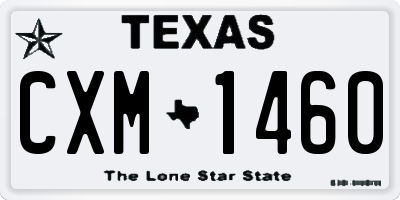 TX license plate CXM1460
